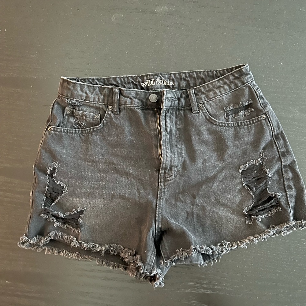 Black Jean shorts